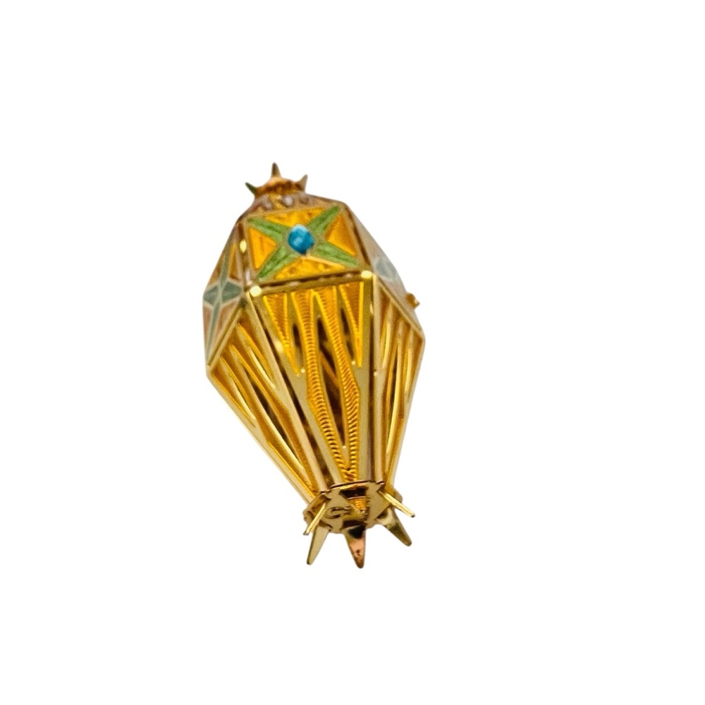 Waterford Holiday Heirlooms Snow Crystal Mini Spire Gold Metal Ornament - Picture 4 of 4